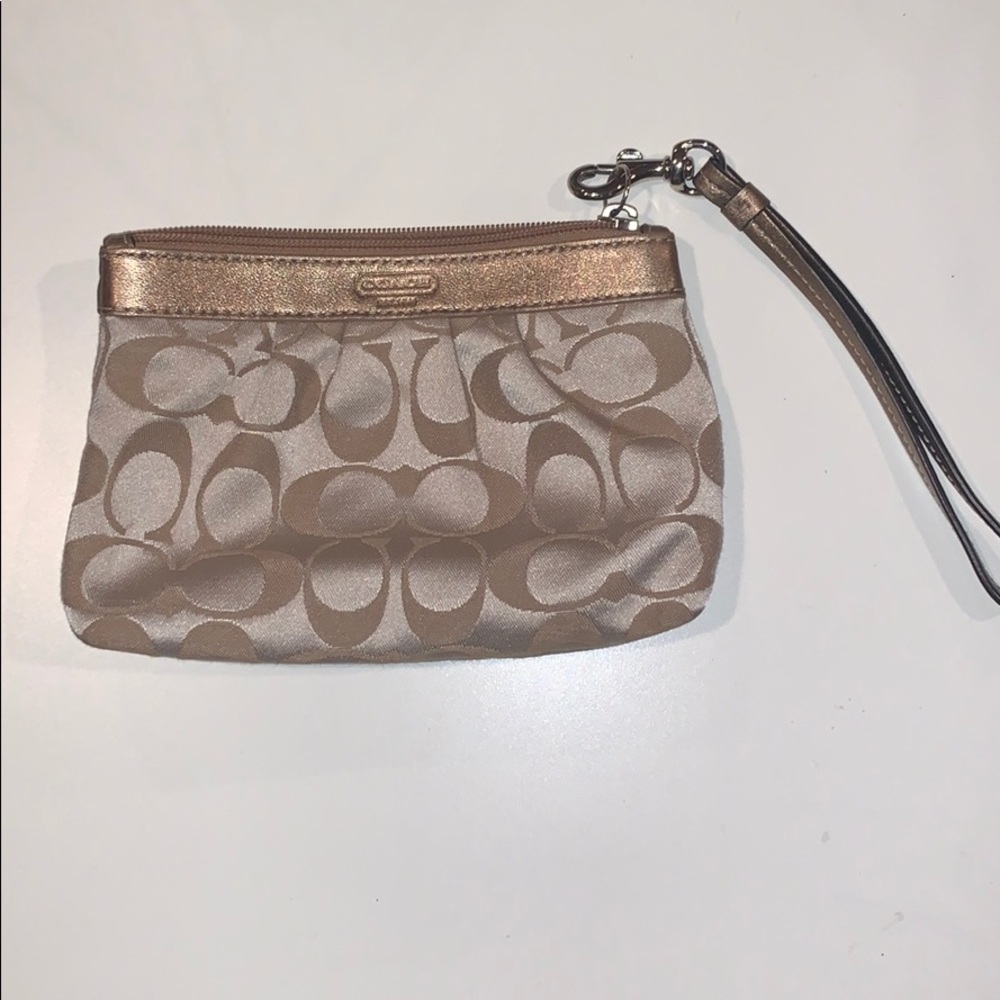Gold Coach wristlet